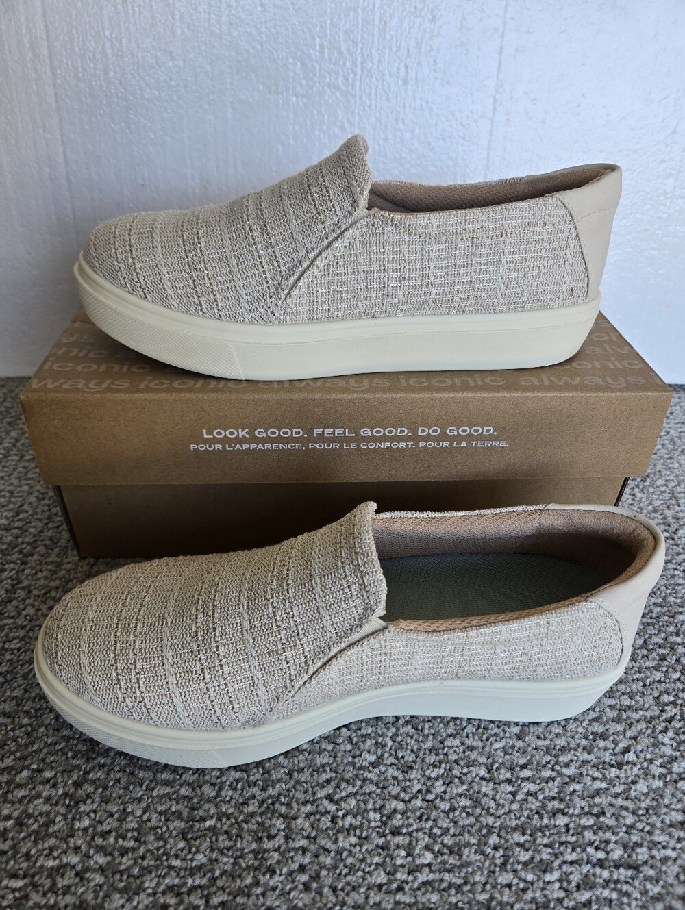 NIB Dr. Scholl's Madison Cloud Metallic Woven Women's Size 8 Platform Sneakers